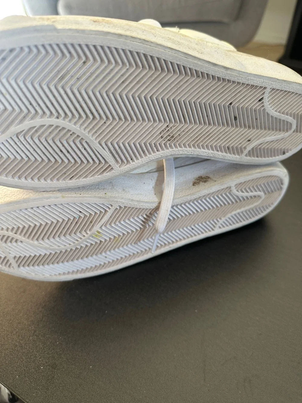 Nike Women's Off-White Leather Mid-Top Sneakers - Picture 3 of 4